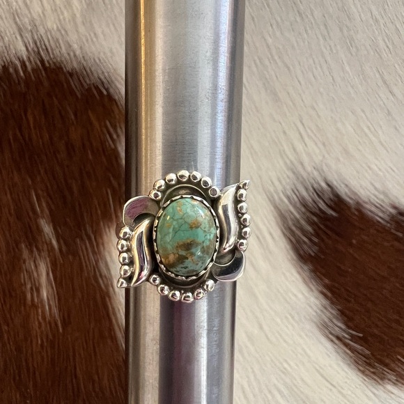 ❤️ Kingman Turquoise 925 Decorative Southwestern Size 6 Ring 4.1 Gm - Picture 7 of 15